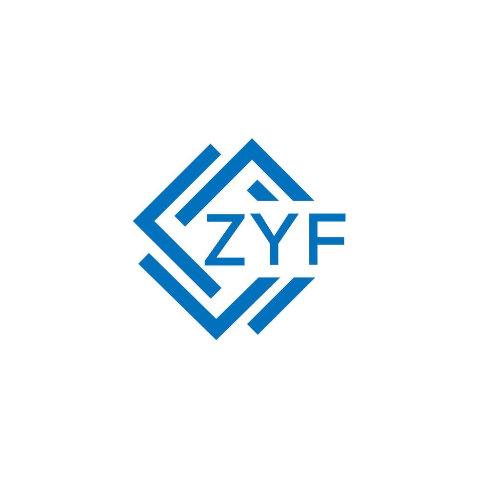 zyf tecnología letra logo diseño en blanco antecedentes. zyf creativo iniciales tecnología letra logo concepto. zyf tecnología letra diseño. vector