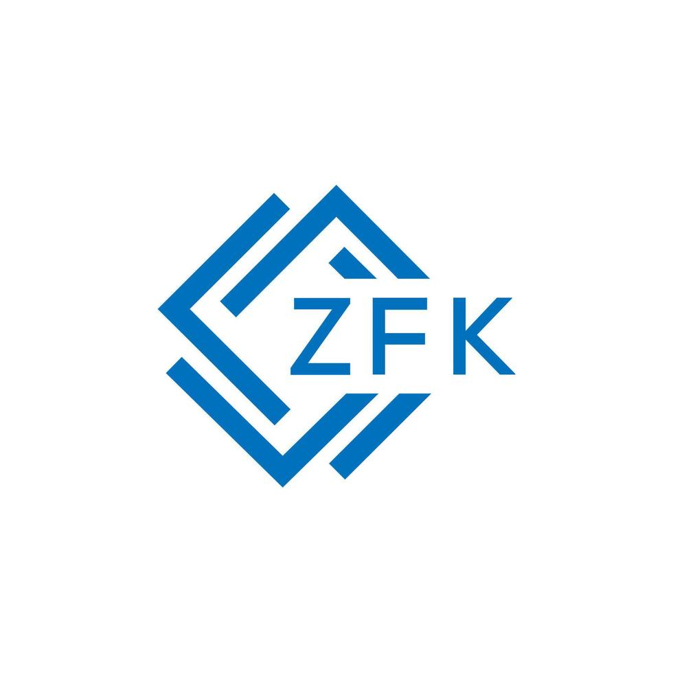 ZFK technology letter logo design on white background. ZFK creative initials technology letter logo concept. ZFK technology letter design. vector