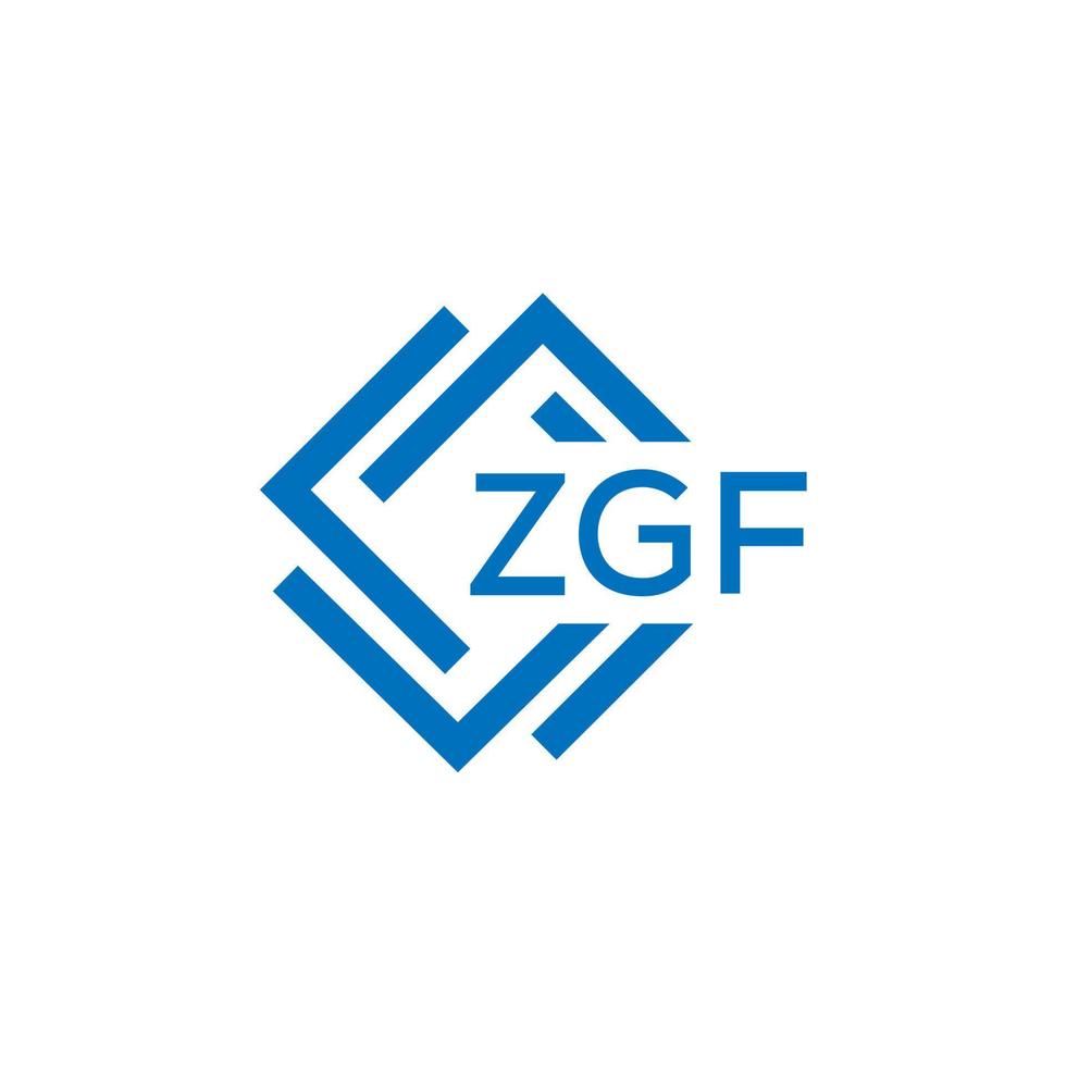 ZGF technology letter logo design on white background. ZGF creative initials technology letter logo concept. ZGF technology letter design. vector