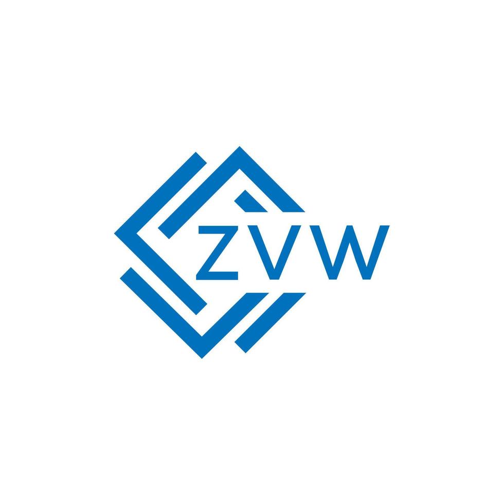 zvw tecnología letra logo diseño en blanco antecedentes. zvw creativo iniciales tecnología letra logo concepto. zvw tecnología letra diseño. vector