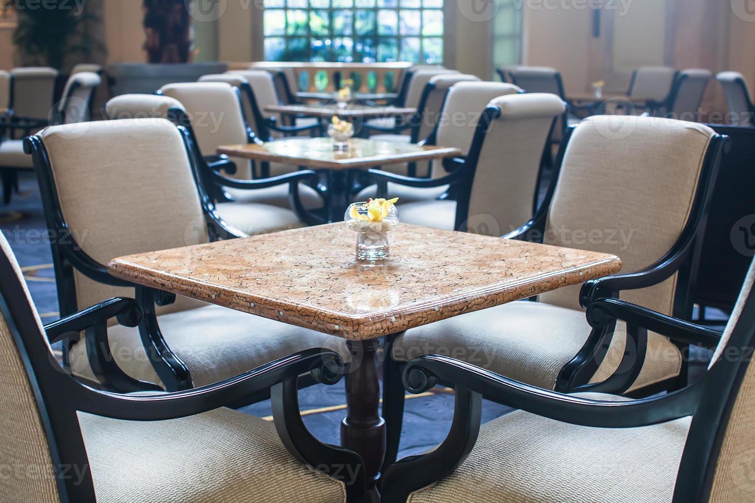 Restaurant seating view photo