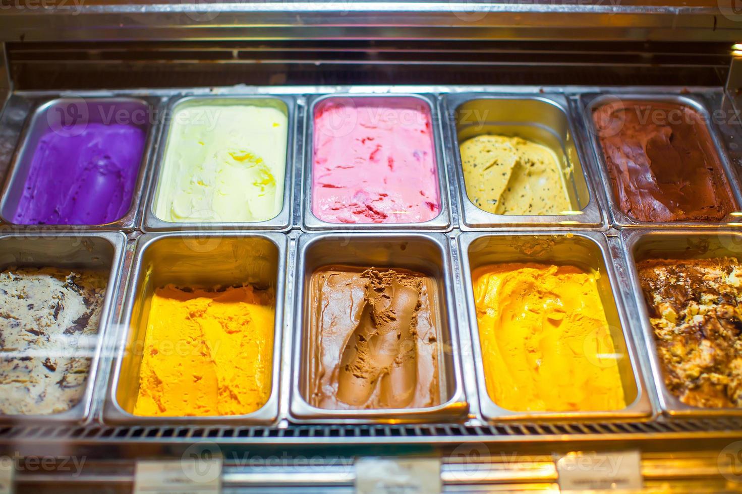 Ice cream flavors close-up photo