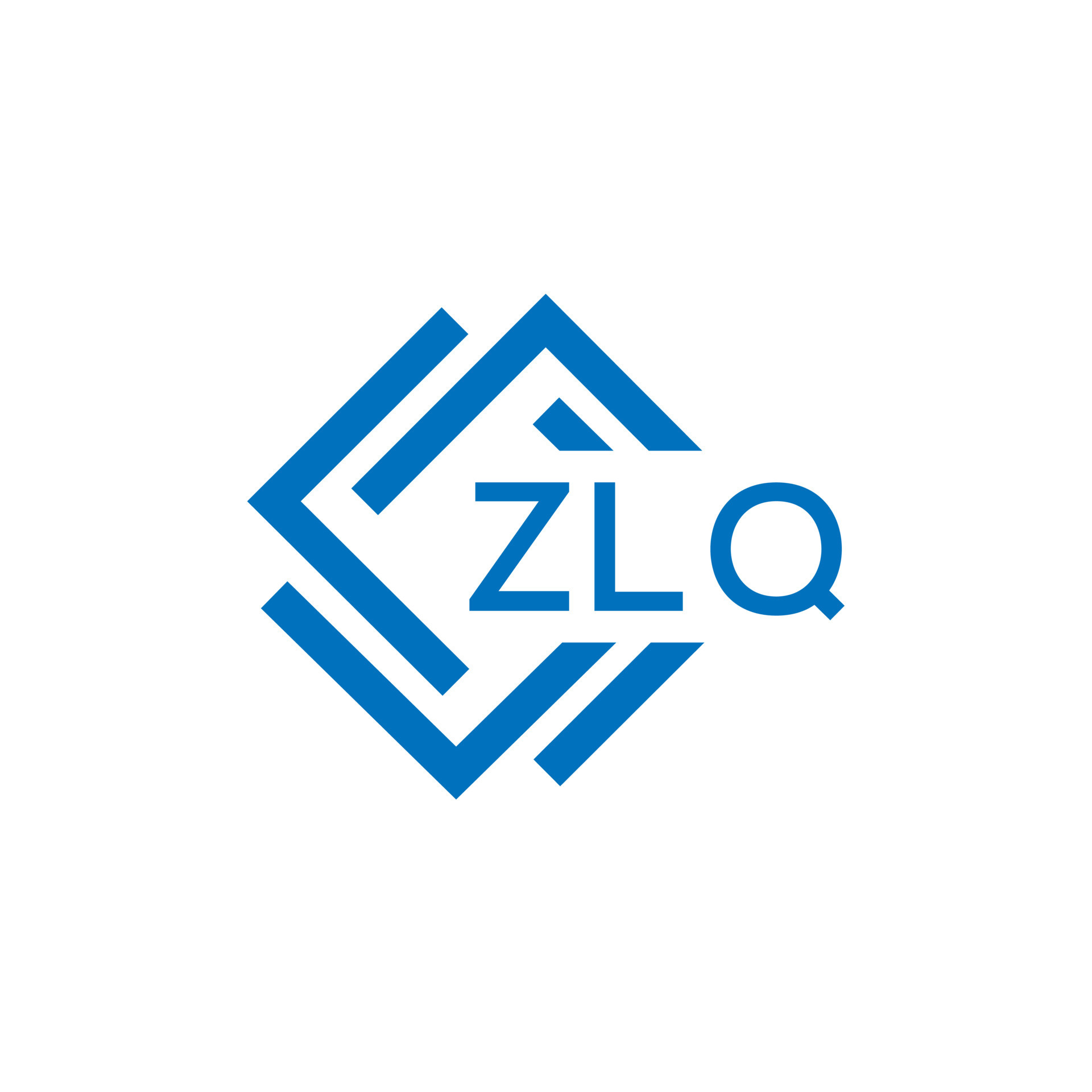 ZLQ technology letter logo design on white background. ZLQ creative ...