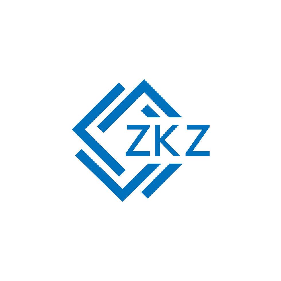 ZKZ technology letter logo design on white background. ZKZ creative initials technology letter logo concept. ZKZ technology letter design. vector