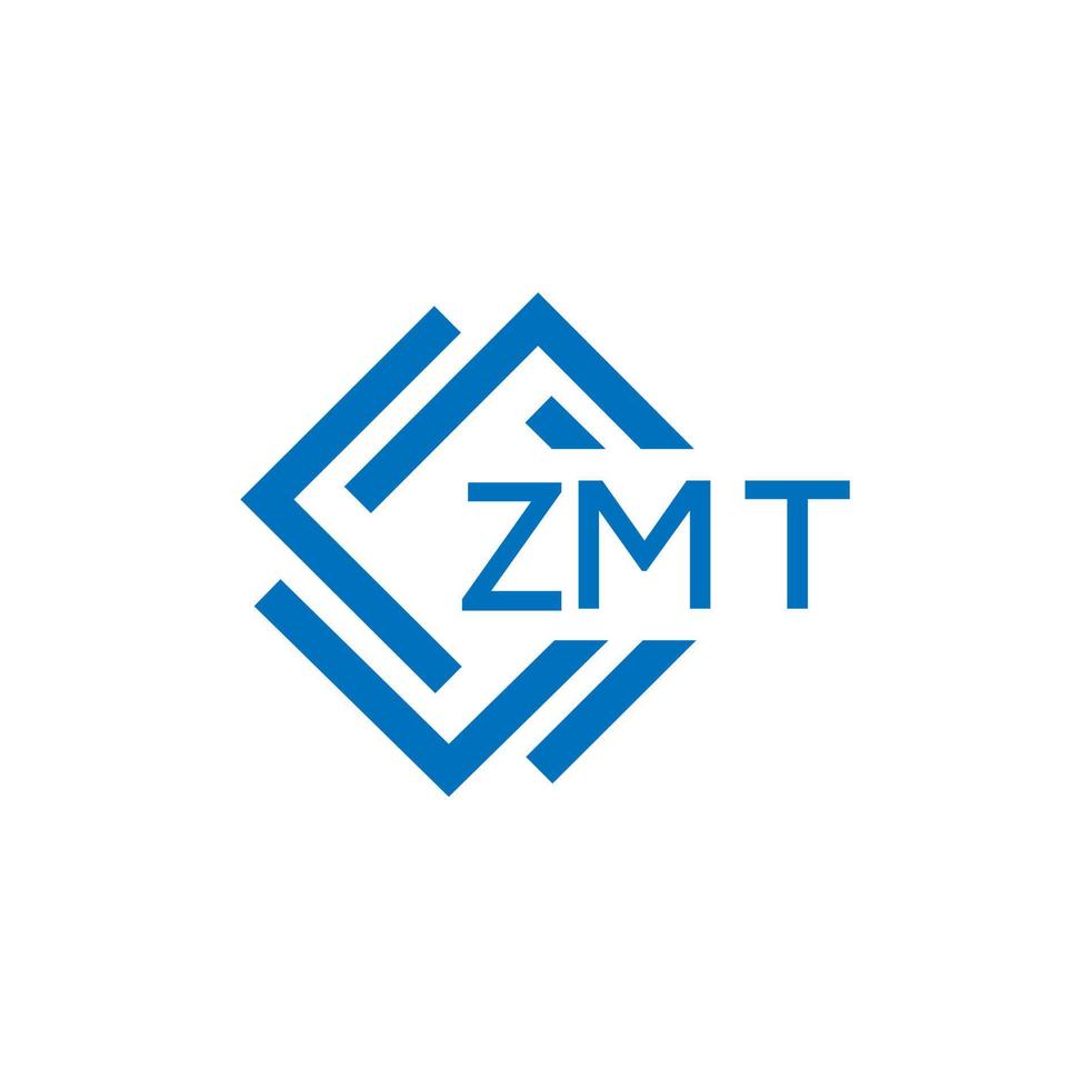 ZMT technology letter logo design on white background. ZMT creative initials technology letter logo concept. ZMT tech vector