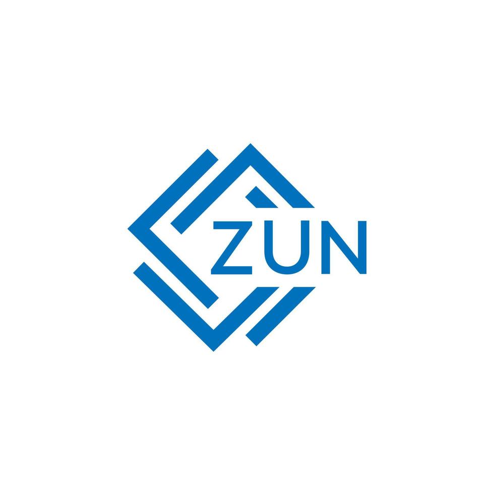 ZUN technology letter logo design on white background. ZUN creative initials technology letter logo concept. ZUN technology letter design. vector