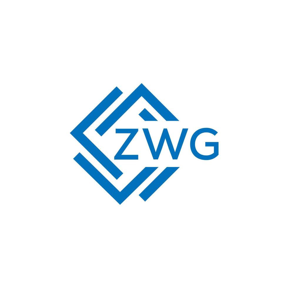 ZWG technology letter logo design on white background. ZWG creative initials technology letter logo concept. ZWG technology letter design. vector