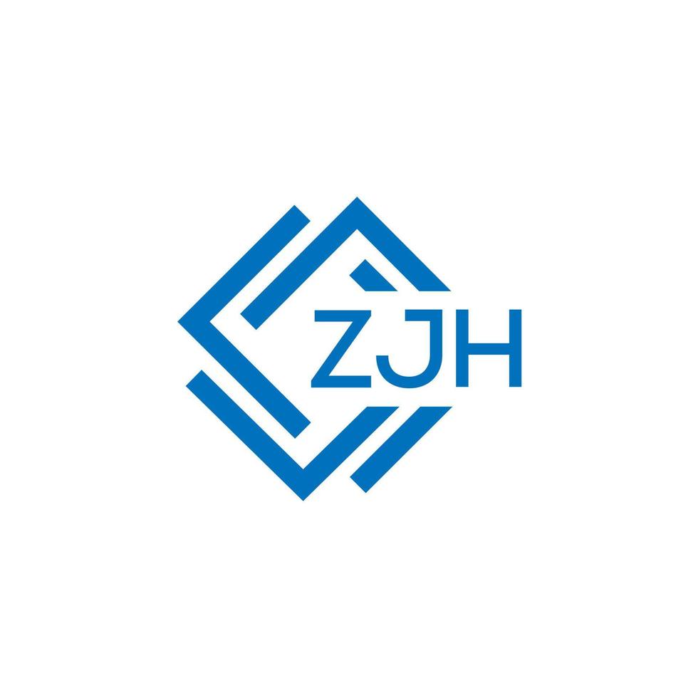ZJH technology letter logo design on white background. ZJH creative initials technology letter logo concept. ZJH technology letter design. vector