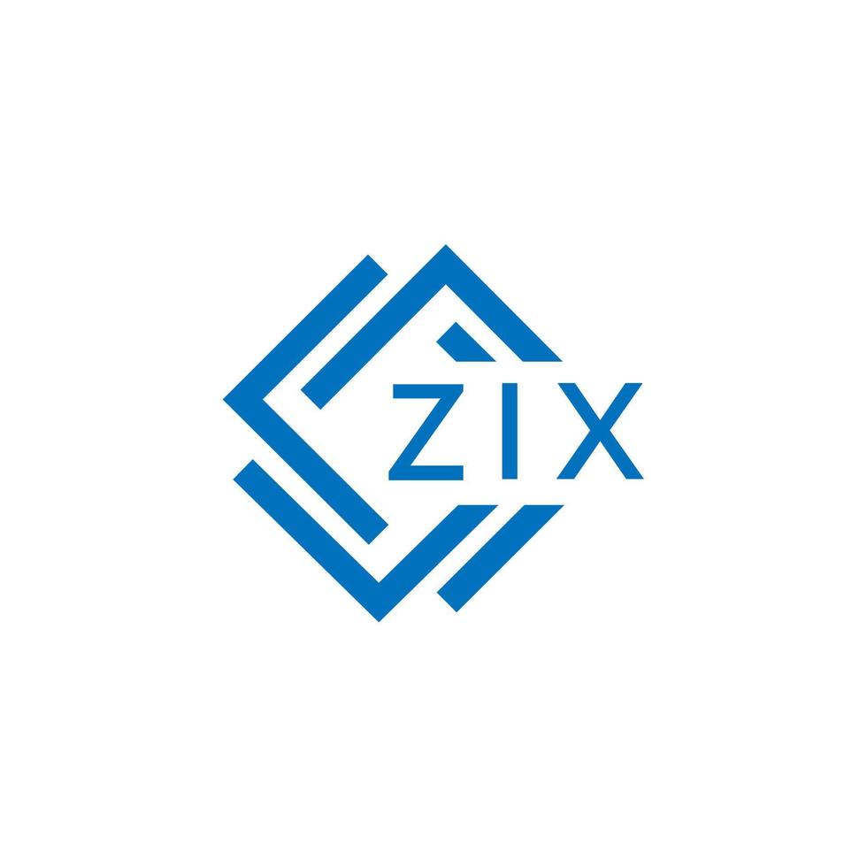 ZIX technology letter logo design on white background. ZIX creative initials technology letter logo concept. ZIX technology letter design. vector