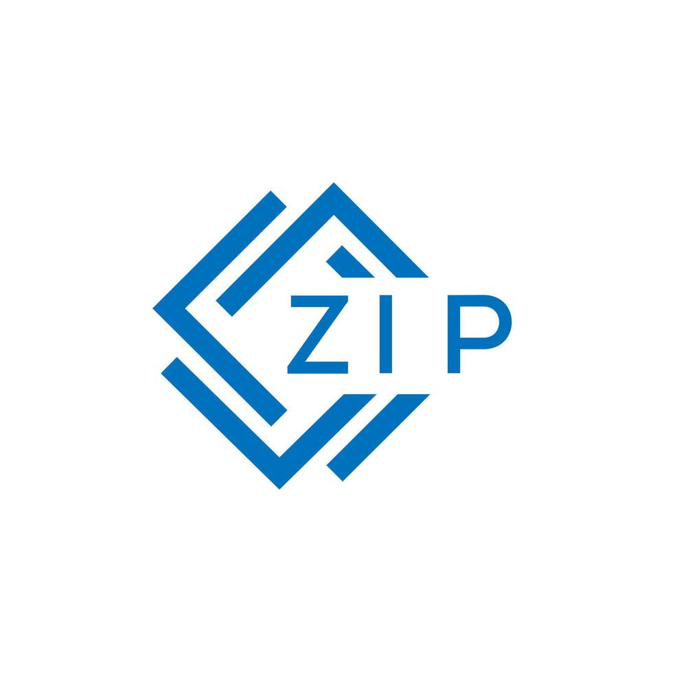 ZIP technology letter logo design on white background. ZIP creative initials technology letter logo concept. ZIP technology letter design. vector