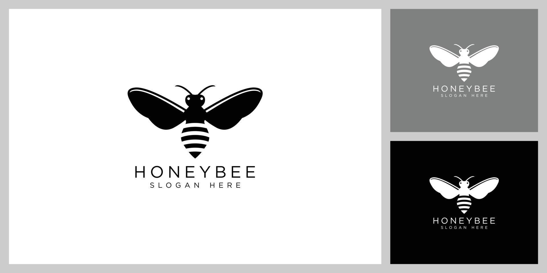 honey Bee animals logo vector