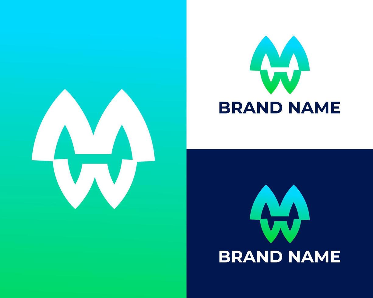 wm logo diseño resumen vector monograma