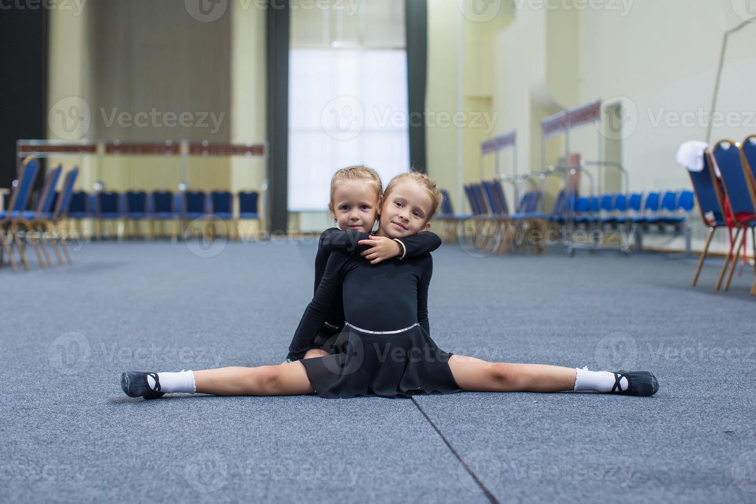 Little girls dancing ballet photo