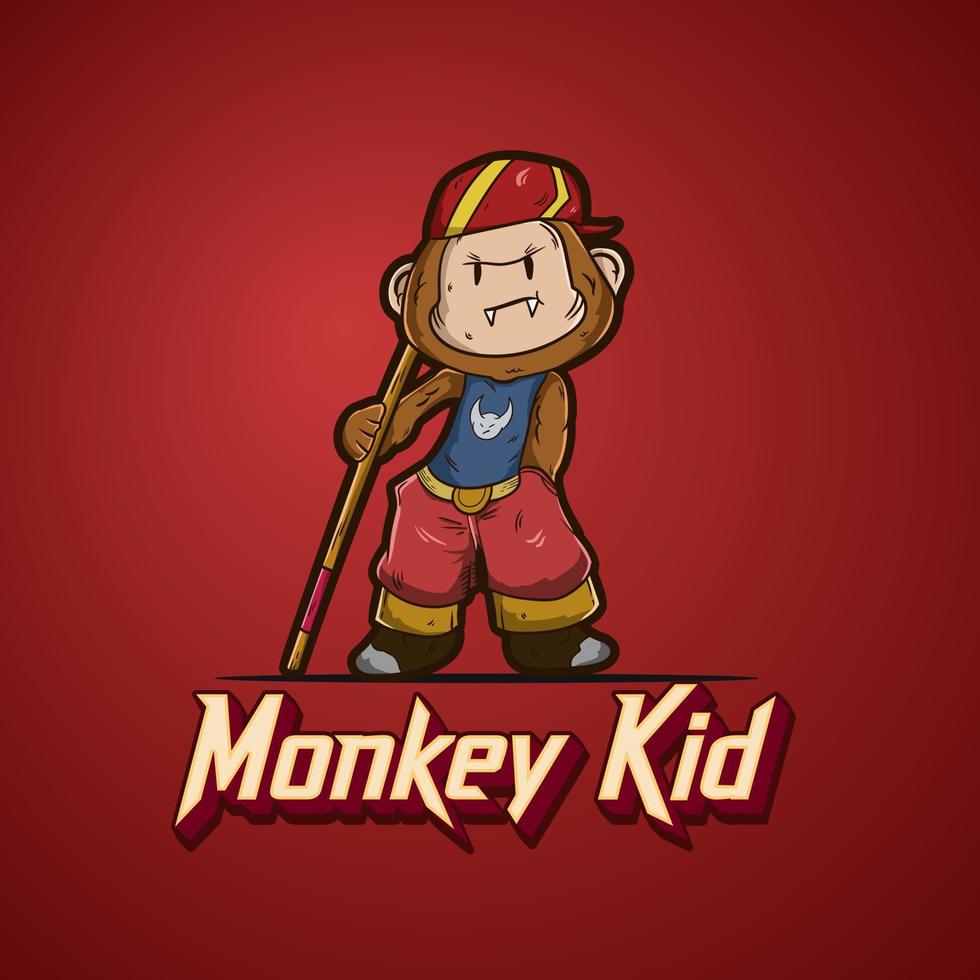 Monkey King Kid Character Design Illustration Vector