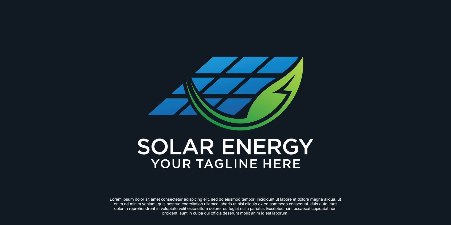 Solar energy logo design unique concept Premium Vector Part 1