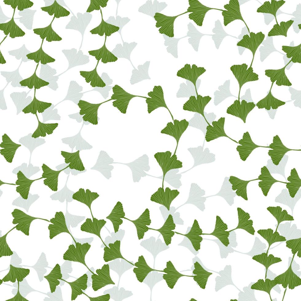 Gingko leaves seamless pattern vector