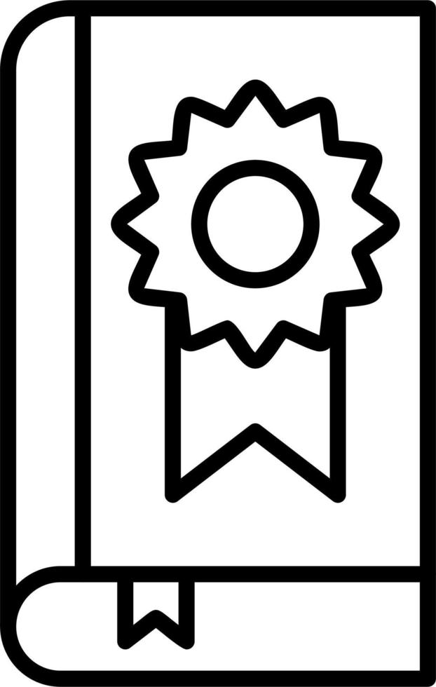 libro medalla vector icono