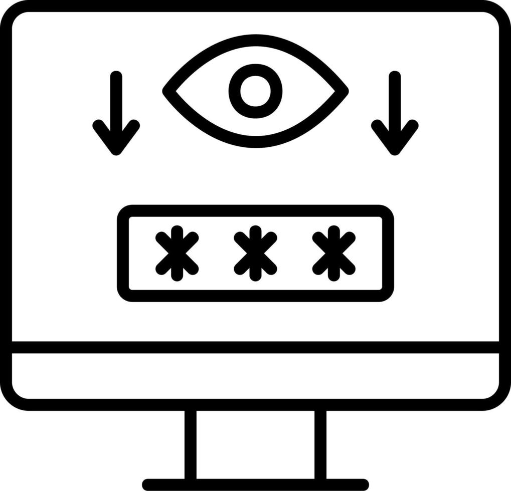 Computer Spyware Vector Icon