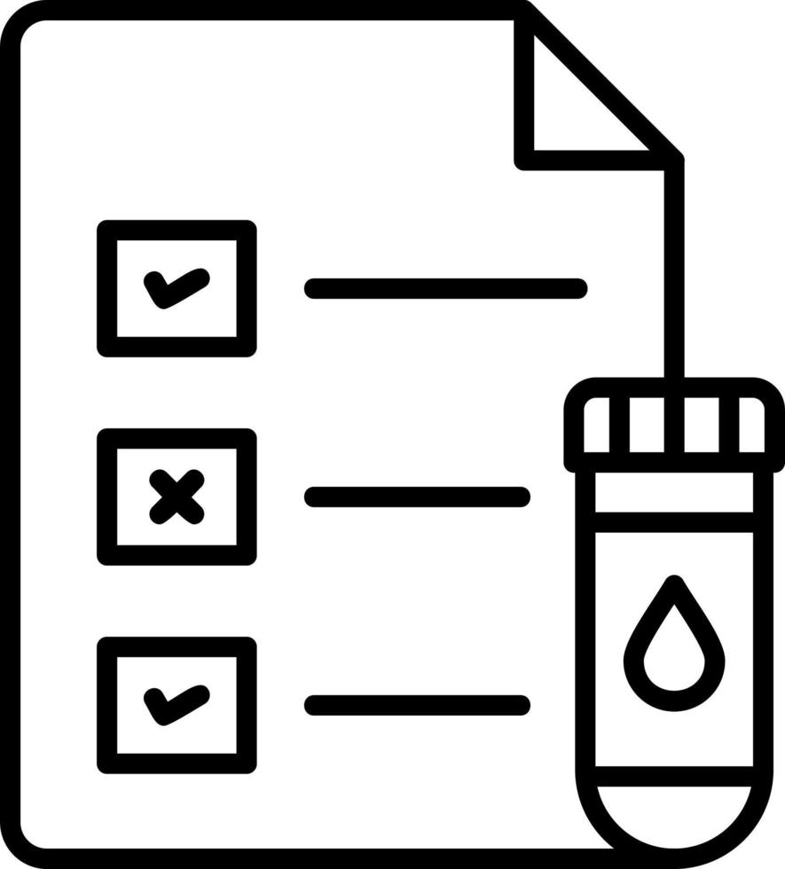 Medical Test Report Vector Icon