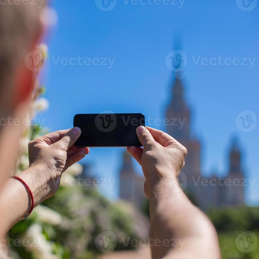 Hands taking a photo with the cellphone