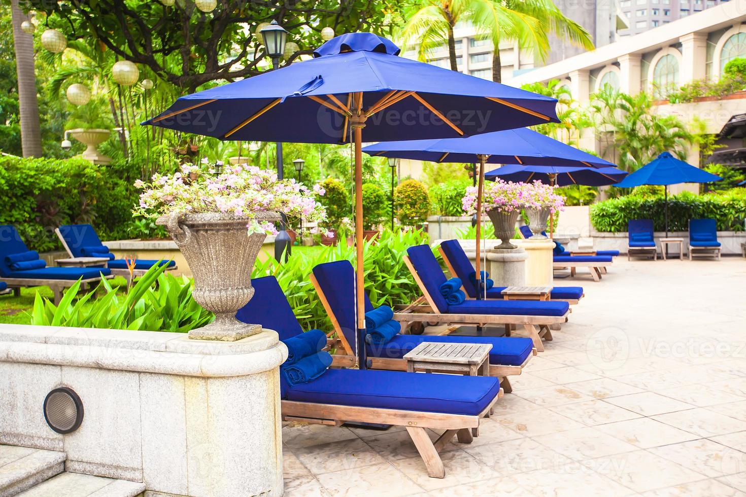 View of a hotel pool area photo