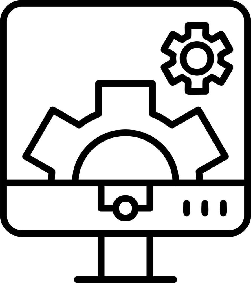 Computer Settings Vector Icon