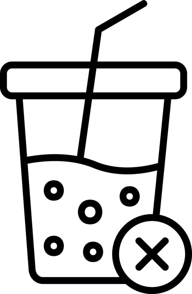 No Soft Drink Vector Icon