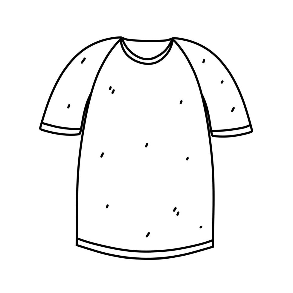 T-shirt in hand drawn doodle style. Coloring book for children. vector