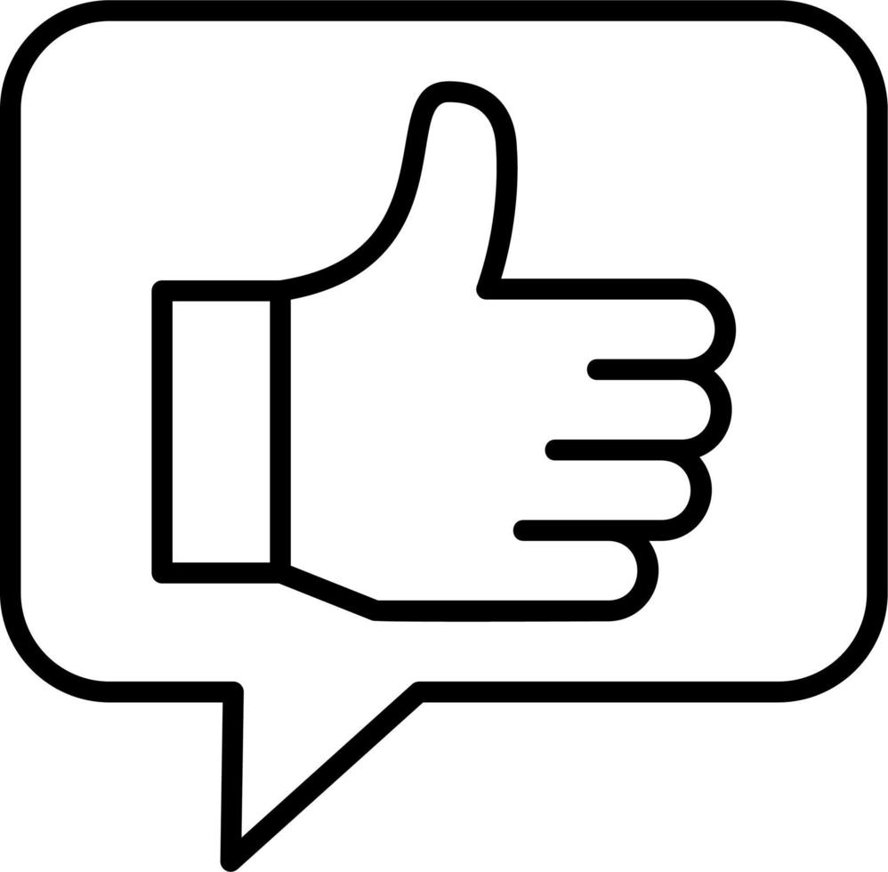 Thumbs Up Vector Icon