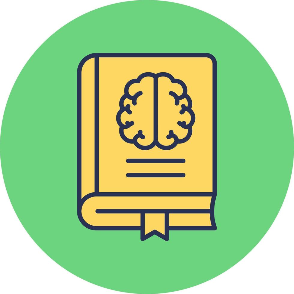 neurología libro vector icono