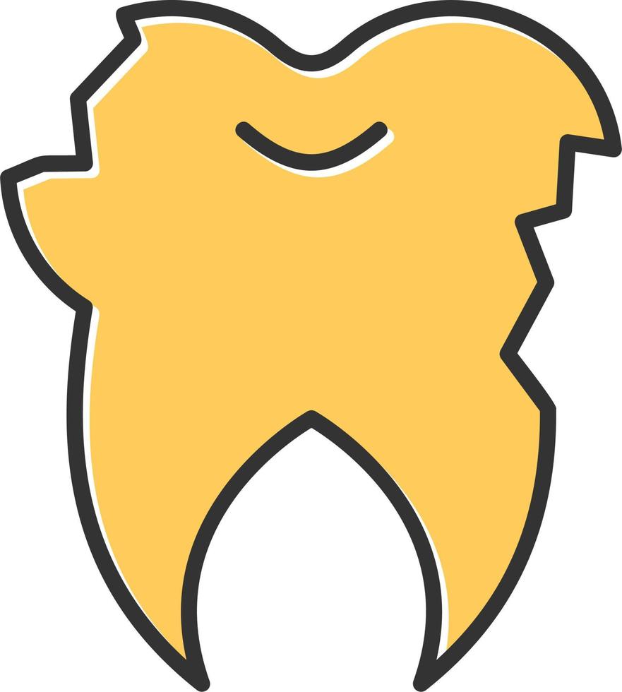 Broken Tooth Vector Icon