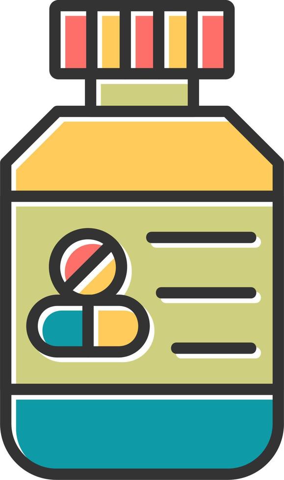 Pills Bottle Vector Icon