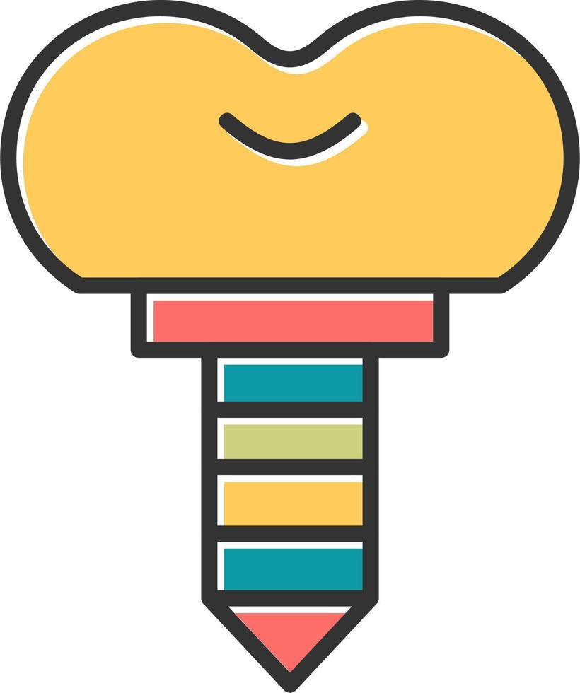 Dental Implant Vector Icon