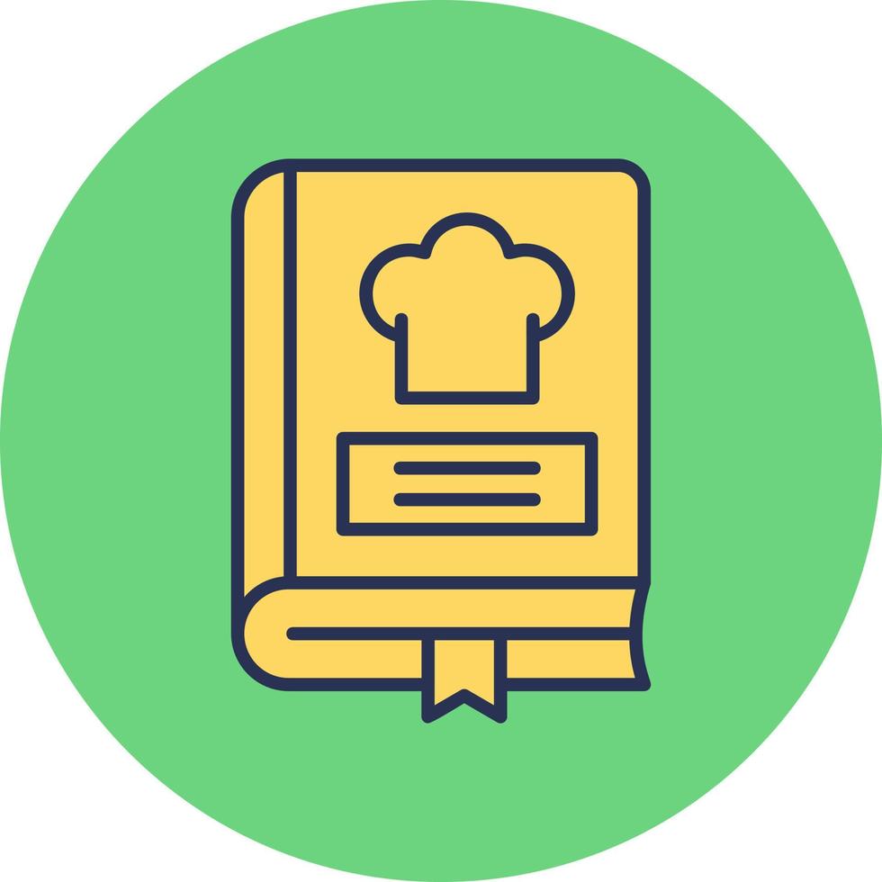 icono de vector de libro de recetas