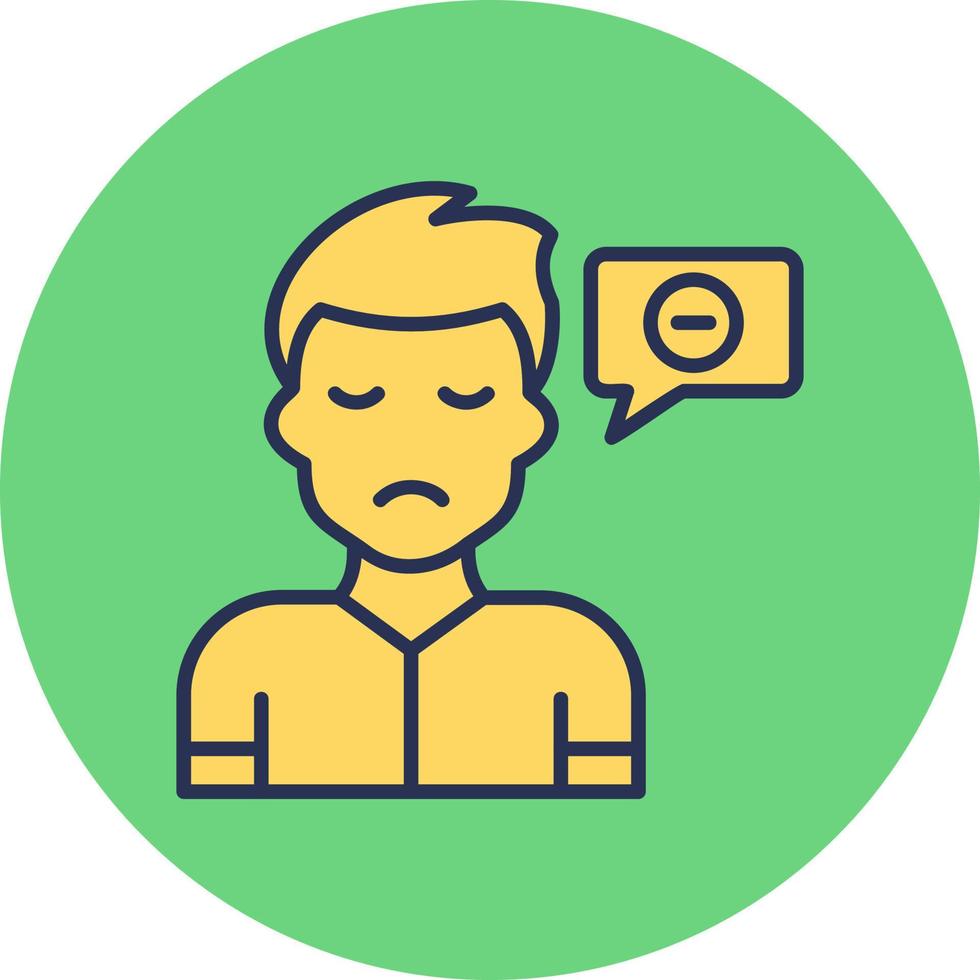 Negative Thinking Vector Icon