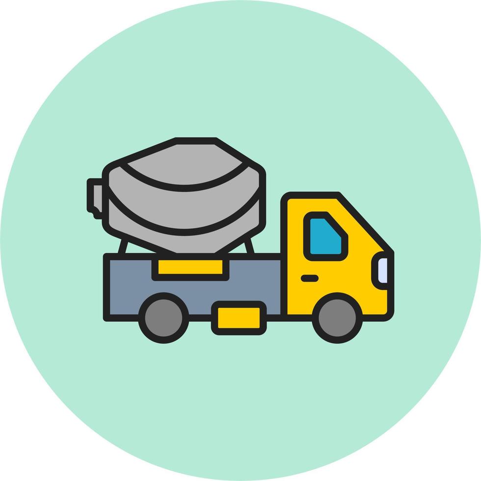 Cement Truck Vector Icon