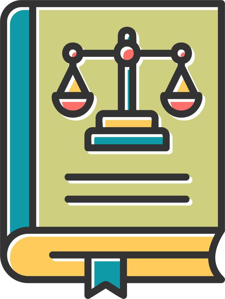 Law Book Vector Icon