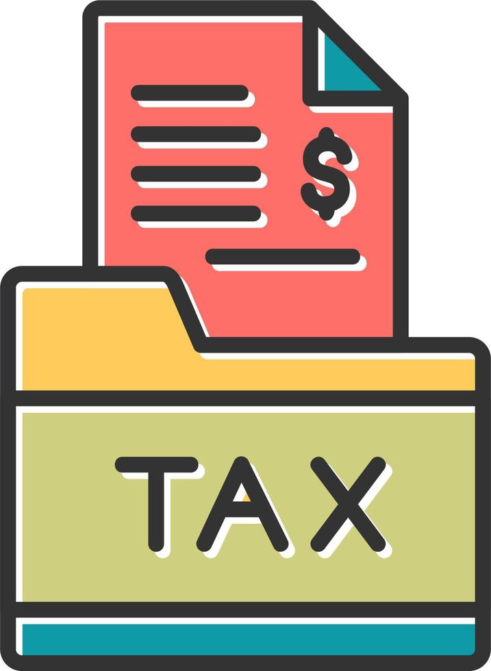 Tax Folder Vector Icon