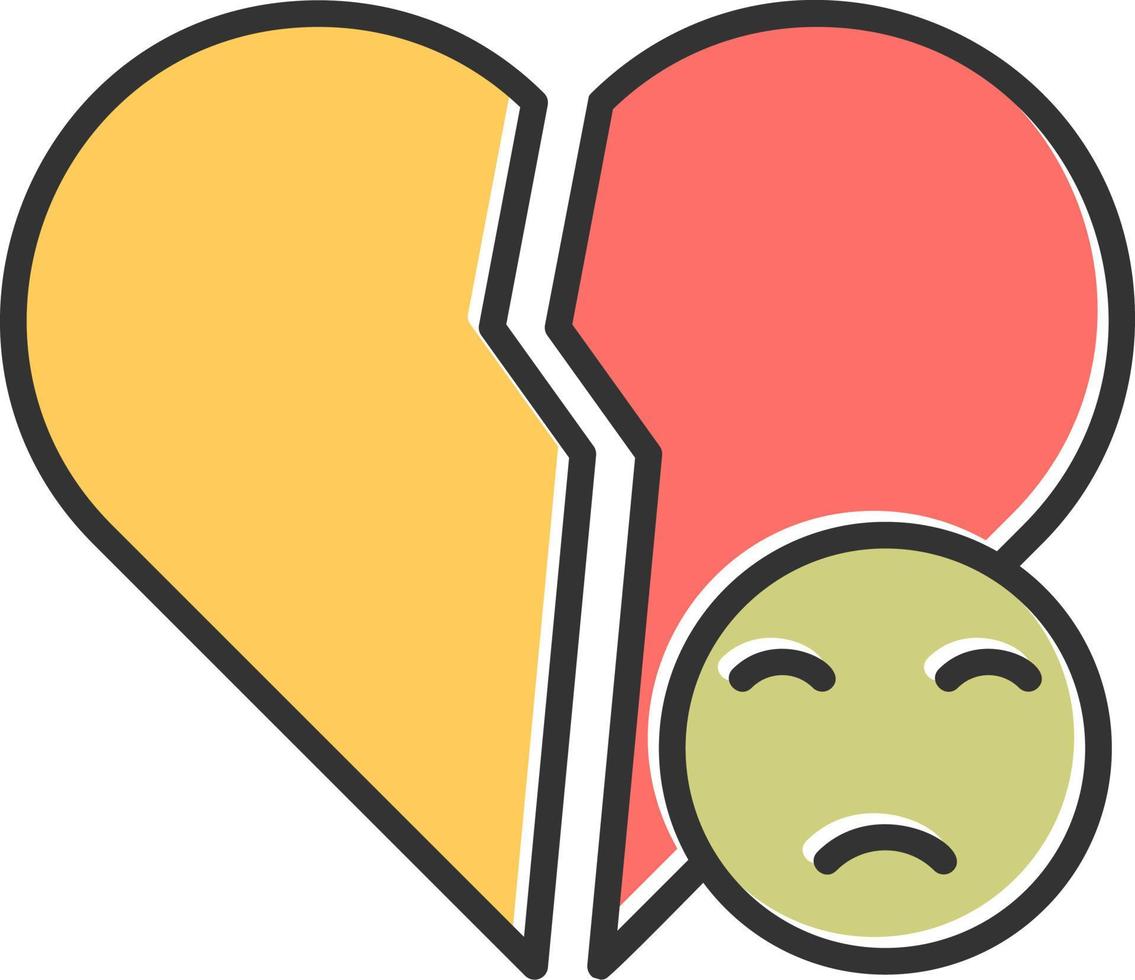 Broken Heart Vector Icon