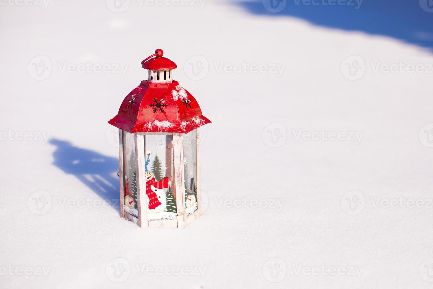 lindo adorno de linterna de navidad foto