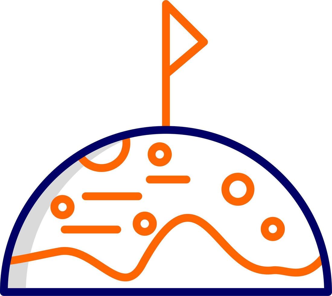 Moon Summit Vector Icon