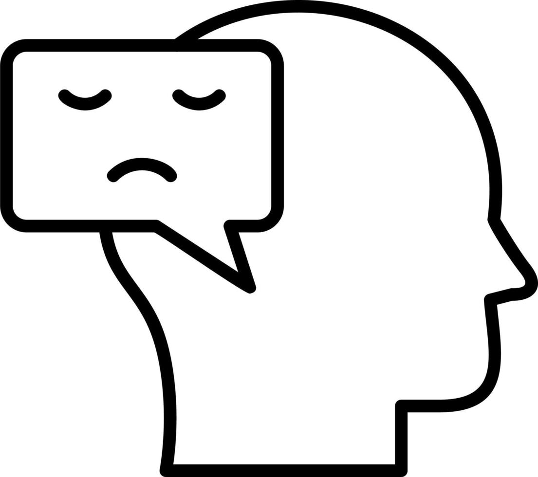 Negative Thinking Vector Icon