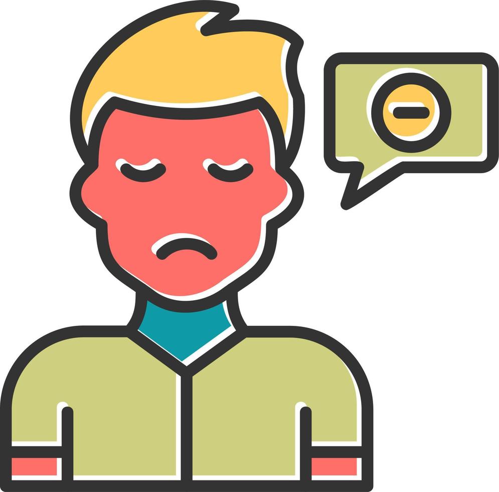 Negative Thinking Vector Icon