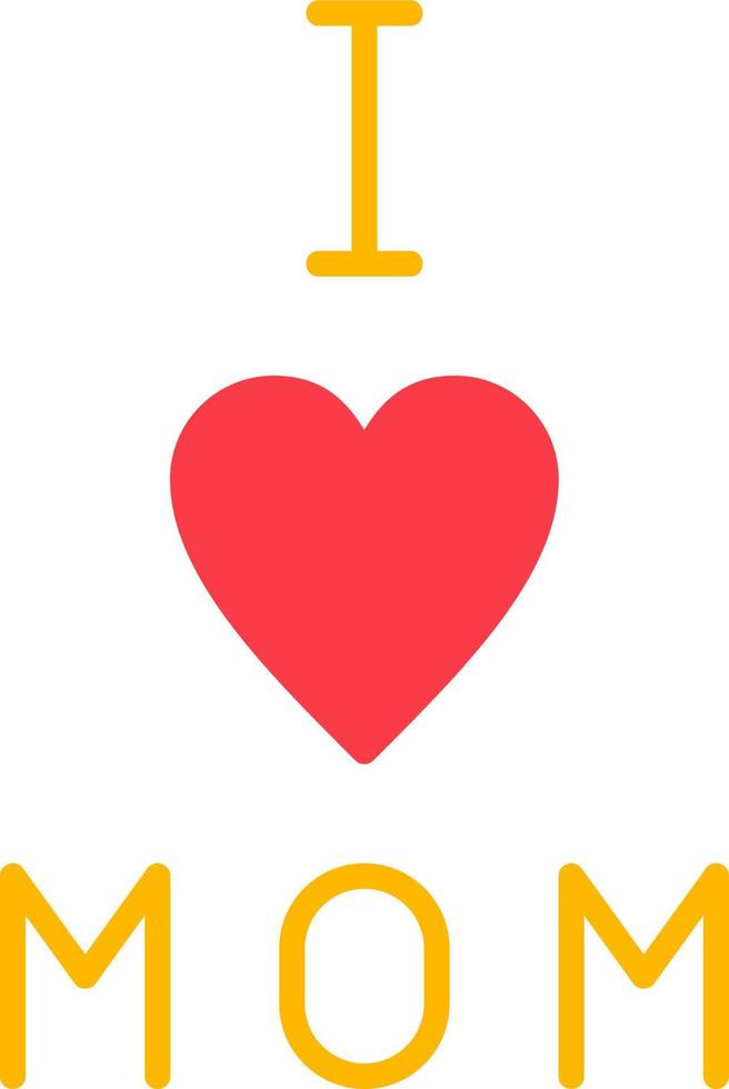 I love Mom Vector Icon