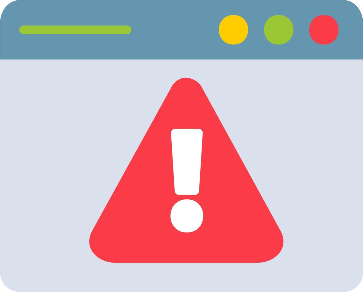 Web Warning Vector Icon