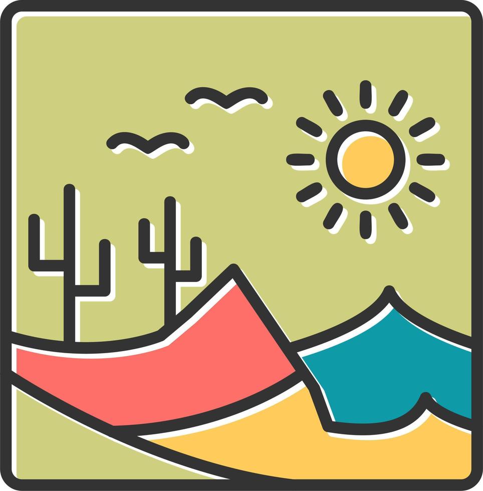 icono de vector de desierto