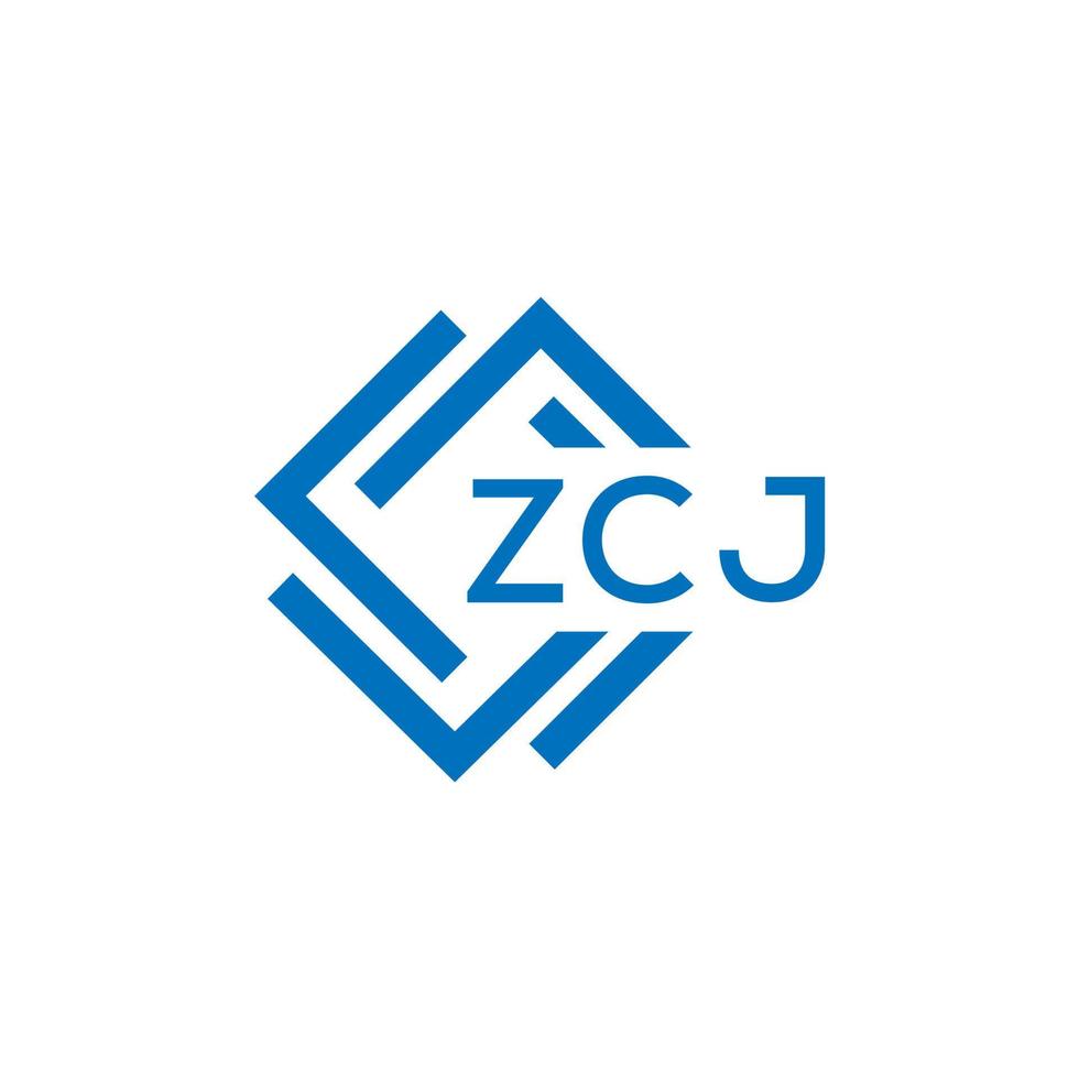 zcj tecnología letra logo diseño en blanco antecedentes. zcj creativo iniciales tecnología letra logo concepto. zcj tecnología letra diseño. vector