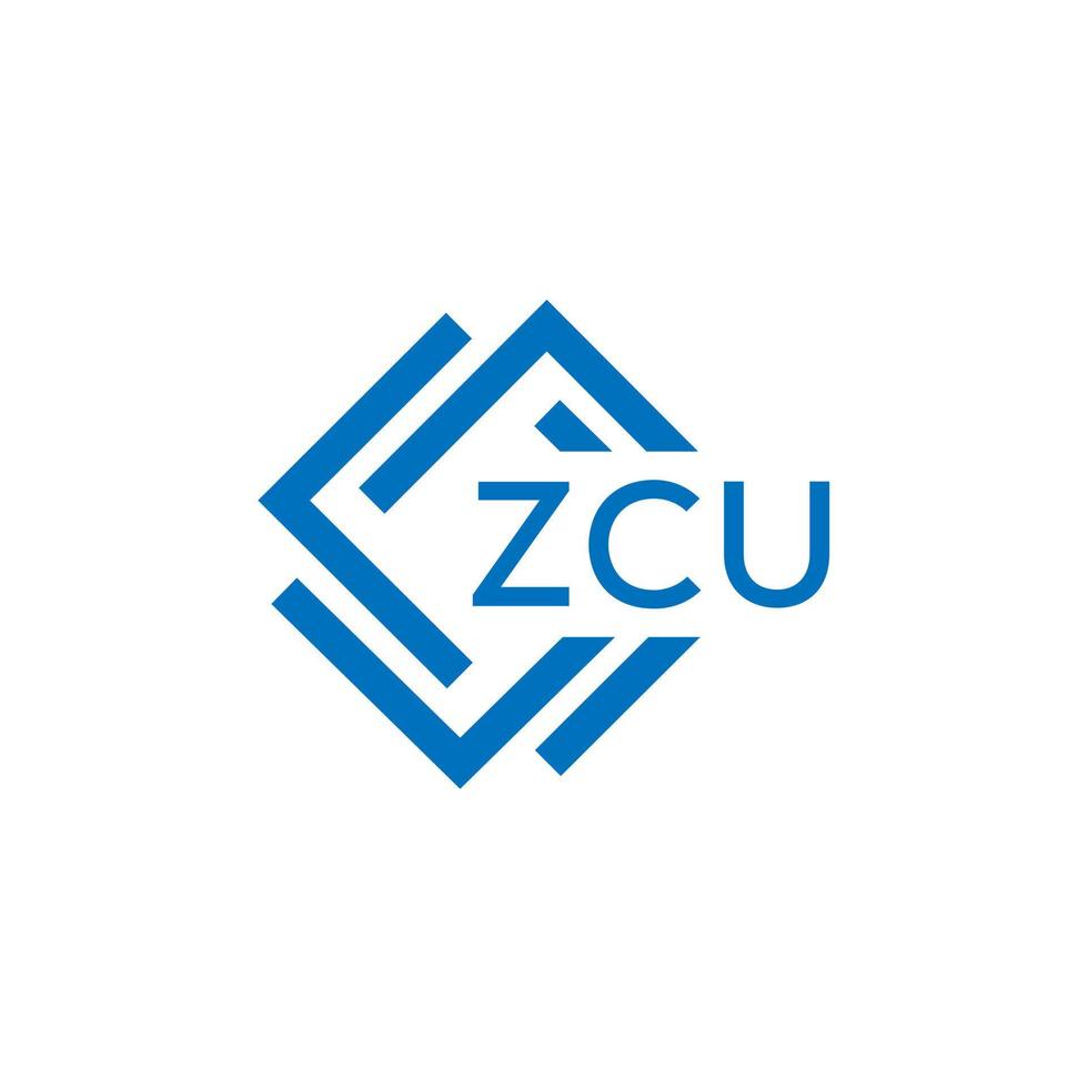 zcu tecnología letra logo diseño en blanco antecedentes. zcu creativo iniciales tecnología letra logo concepto. zcu tecnología letra diseño. vector