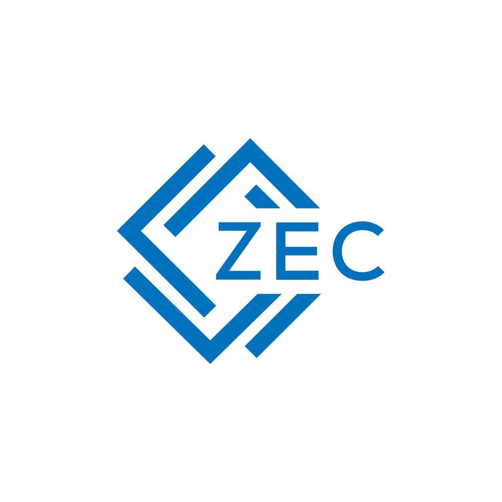 ZEC technology letter logo design on white background. ZEC creative initials technology letter logo concept. ZEC tech vector