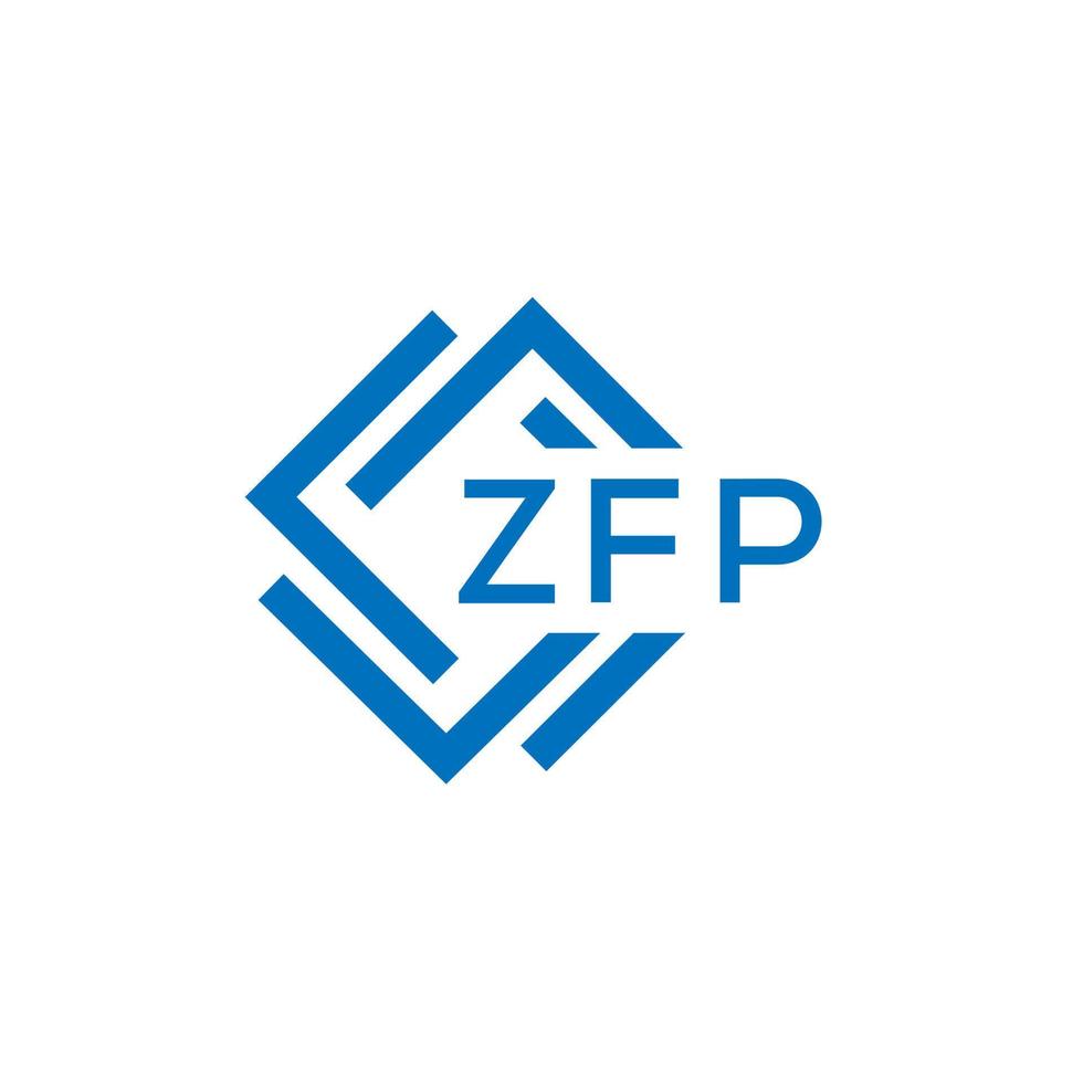 ZFP technology letter logo design on white background. ZFP creative initials technology letter logo concept. ZFP technology letter design. vector